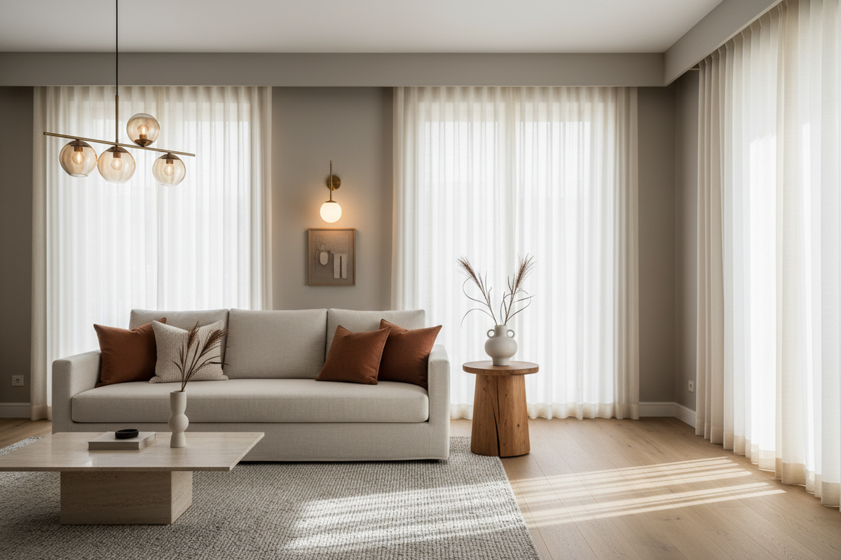 Décoration intérieure Cirenoux en pierre naturelle, bois massif et verre véritable
