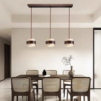 Hot Sell LED Pendant Lamp Wood Dining Room Bedroom Bedside New Style Natural Stone Hanging Lighting Fixtures  Wire Adjustable