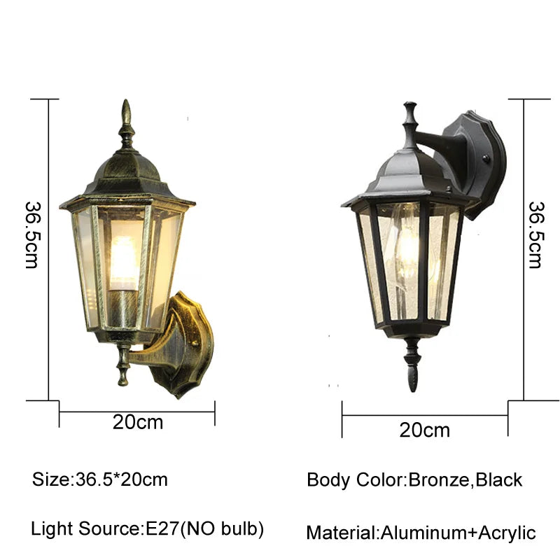 European Retro Outdoor Wall Light — ELBA