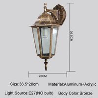 European Retro Outdoor Wall Light — ELBA