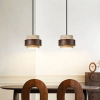 Hot Sell LED Pendant Lamp Wood Dining Room Bedroom Bedside New Style Natural Stone Hanging Lighting Fixtures  Wire Adjustable