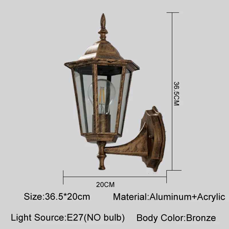 European Retro Outdoor Wall Light — ELBA